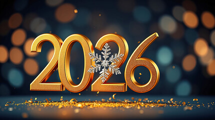 2026 Happy New Year Greeting Card