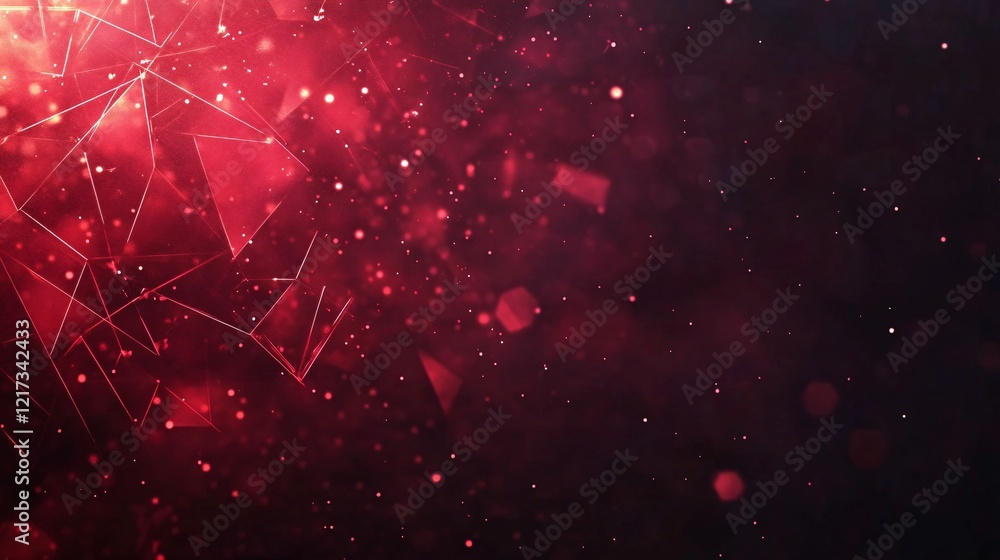 Aufkleber abstract red geometric background with soft bokeh effects, creating a dynamic and vibrant visual atm