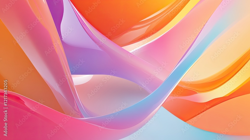 Poster create vibrant abstract design featuring rich color palettes with dynamic shapes and forms