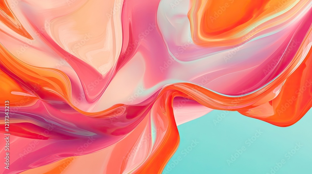 Poster create vibrant abstract design featuring rich color palettes with dynamic shapes and forms