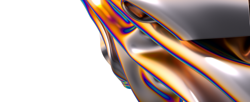 Metallic fabric with a rainbow sheen Abstract art