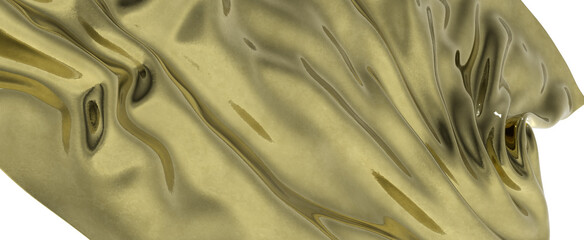 Golden fabric draped in luxurious folds