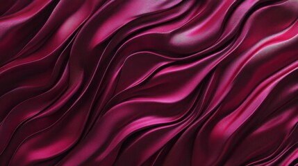 Fototapeta premium Deep Crimson Fabric Drapes, Elegant Waves, Background Texture, Design Resource