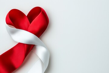red ribbon heart