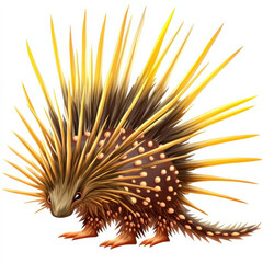 Spiny Creature with Golden Quills.