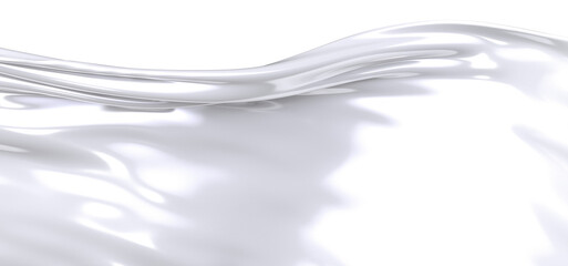 Closeup of a white fabric drape, with soft folds and shadows, creating an abstract and elegant pattern.