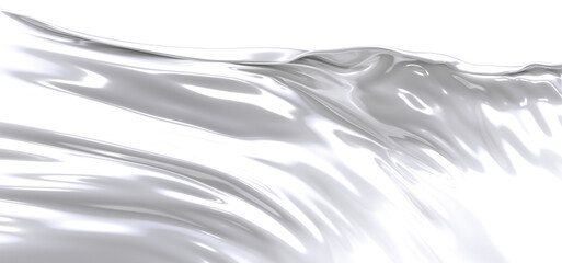 Closeup of a white fabric drape, with soft folds and shadows, creating an abstract and elegant...