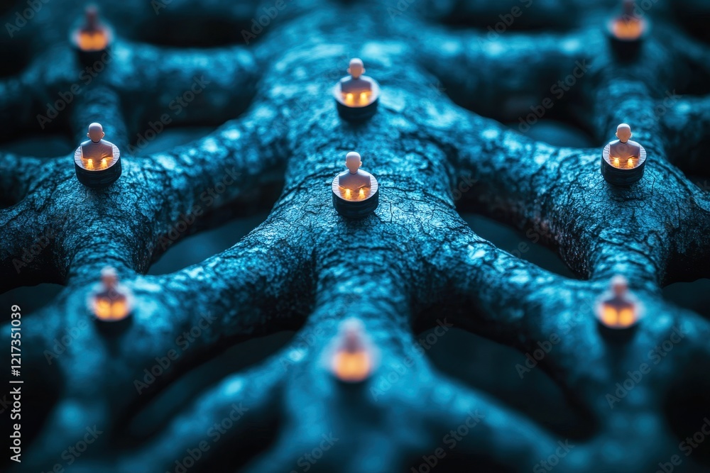 Aufkleber abstract neural network: a mesmerizing abstract representation of a neural network, featuring intric