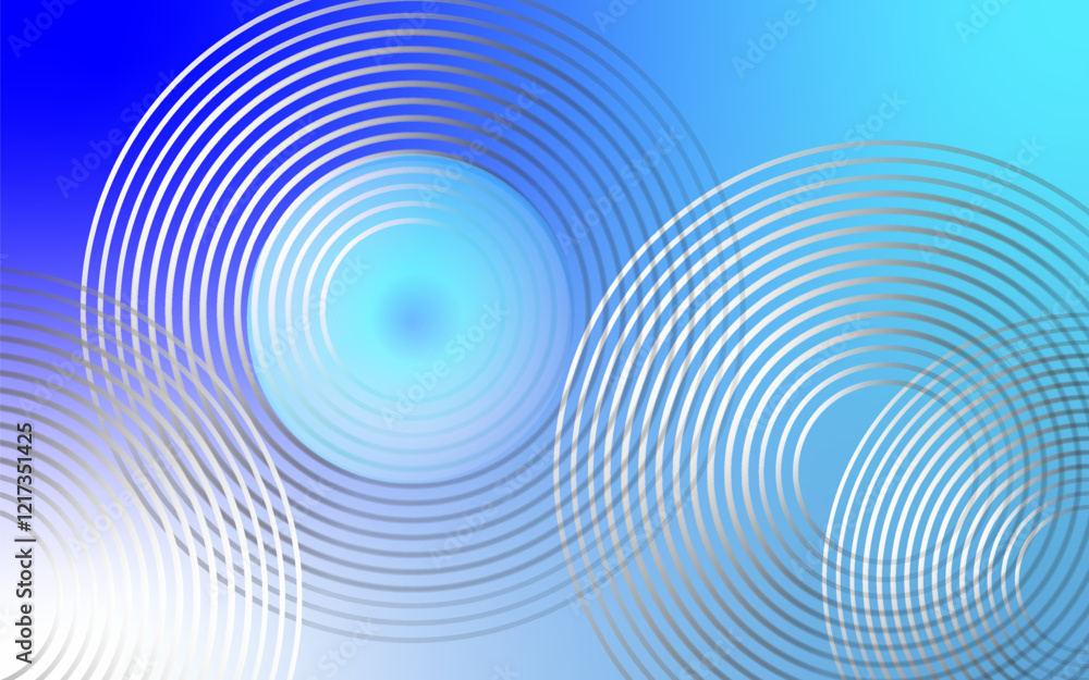 Poster abstract blue modern background with circle elements. digital technology concept. vector