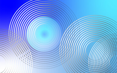 Abstract blue modern background with circle elements. Digital technology concept. vector