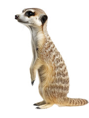 Curious Meerkat Standing Upright with a Playful Expression