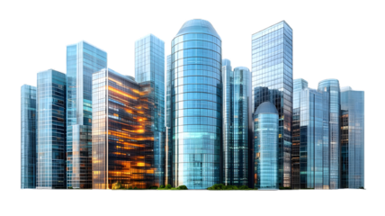 Modern Glass Skyscrapers Cityscape Urban Landscape