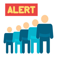 Obraz premium Queuealert Icon Style