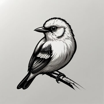 house sparrow brid vector on white
