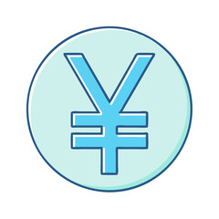 yen symbol icon, yen symbol vector illustration-simple illustration of yen symbol, perfect for yen symbol logos and icons
