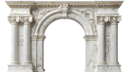 Naklejka premium Stunning 3D-Rendered Classic Column Arch, Png