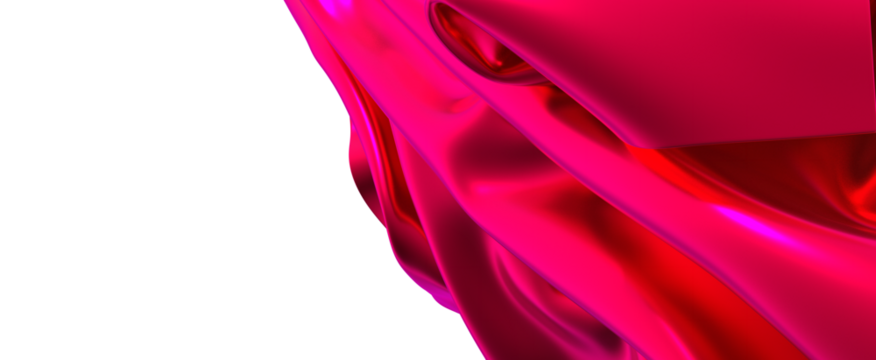A vibrant pink silk fabric flowing and shimmering creating a luxurious and elegant feel