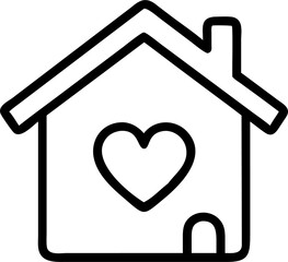house icon with heart