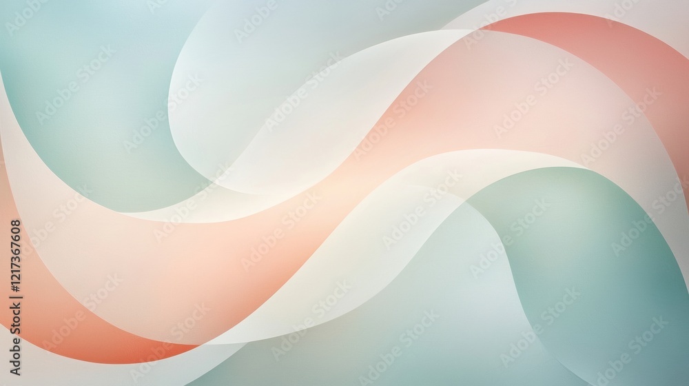 Poster abstract digital art piece with a modern and minimalistic design. it features three overlapping circ