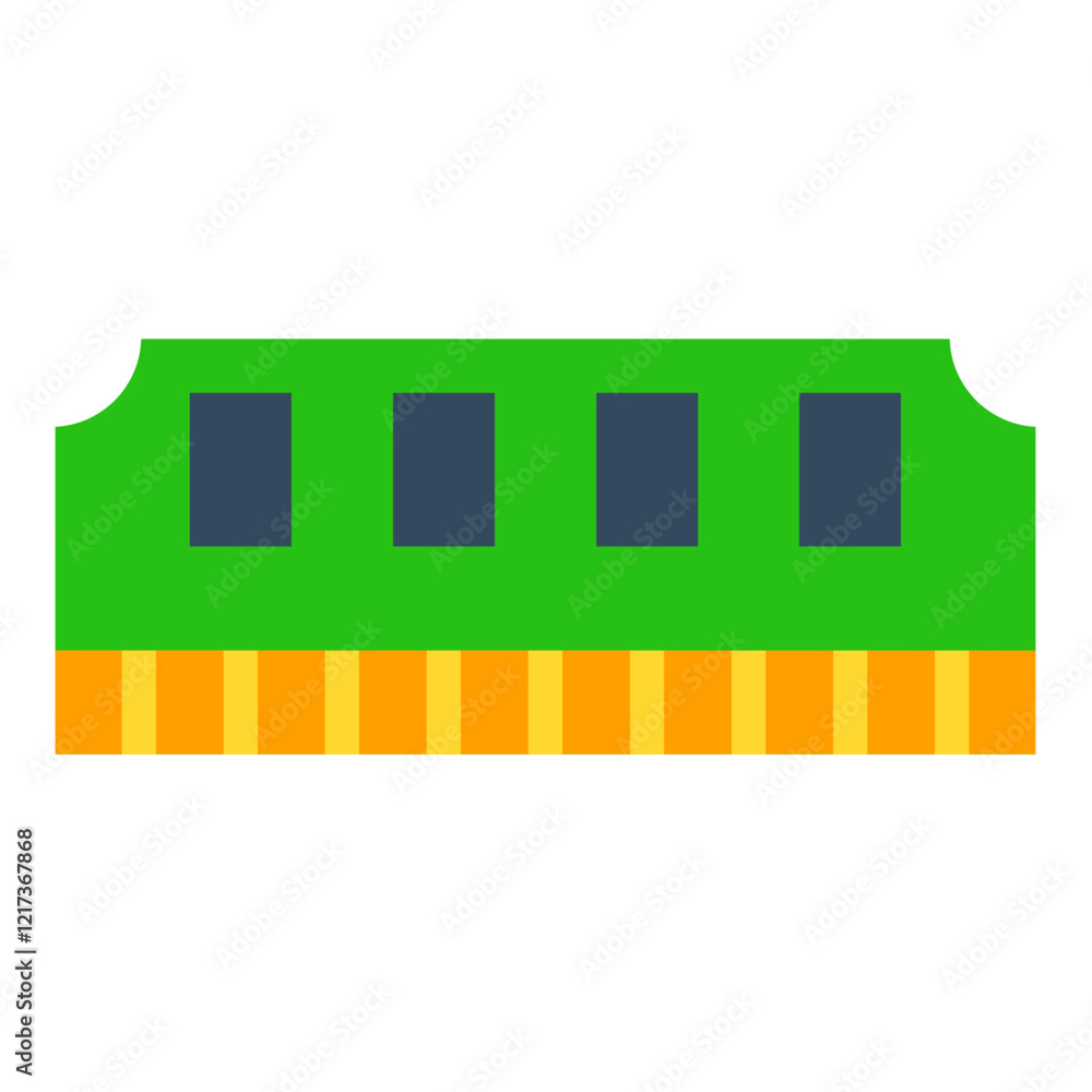 Wall mural random access memory icon style