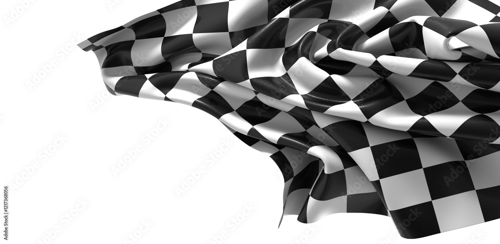 Poster background of checkered flag pattern