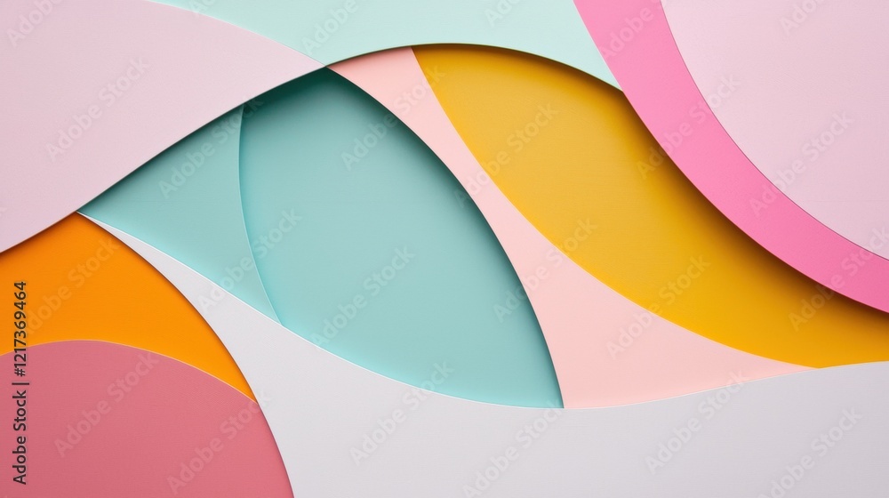Poster abstract digital art piece with a modern and minimalistic design. it features a combination of paste