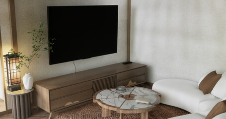 Scene room standard wooden cabinet . 3D rendering