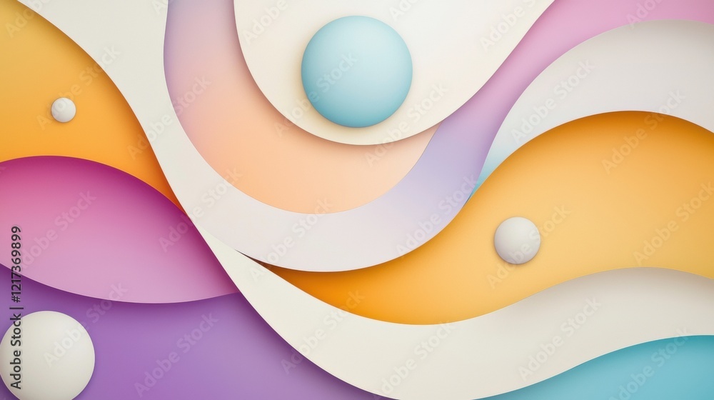 Aufkleber abstract digital art piece with a modern and minimalistic design. it has a combination of different 