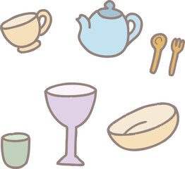 Kitchenware icon vector art cute