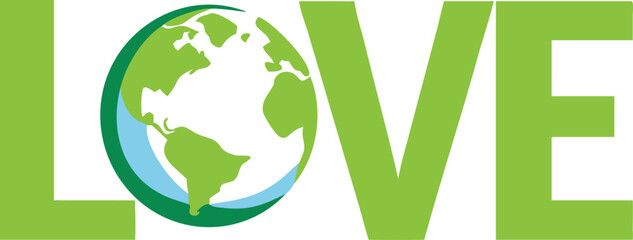 LOVE Earth Logo for Green Initiatives