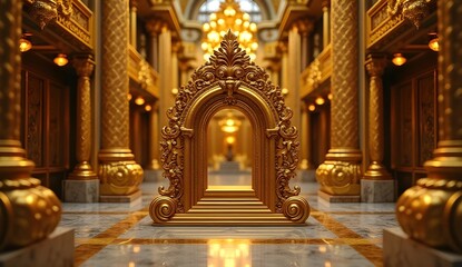 Obraz premium Gold decorative palace 