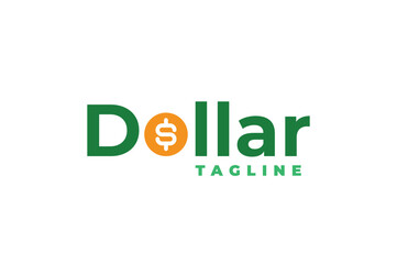 coin dollar text logo