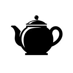 Classic Teapot Silhouette: A simple yet elegant silhouette of a classic teapot, perfect for adding a touch of vintage charm to your designs.  