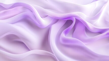 Obraz premium Soft, flowing lilac and white fabric with gentle waves and folds.