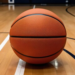 Obraz premium Exploring the Texture of a Basketball Ball.