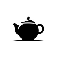 Classic Teapot Silhouette: A simple yet elegant silhouette of a teapot, with a lid and handle, evokes a sense of warmth, comfort, and tradition. The design is perfect for branding, logos.