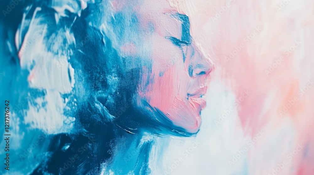 Poster abstract soft focus winter background for calming and serene visuals