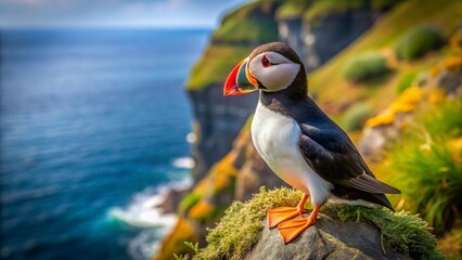 atlantic puffin or common puffin bird