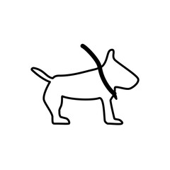 dog icon, simple flat style, pictogram logo symbol vector illustration, isolated on white for mobile app
