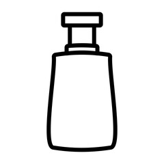 perfume bottle icon, simple flat style, pictogram logo symbol vector illustration, isolated on white for mobile app