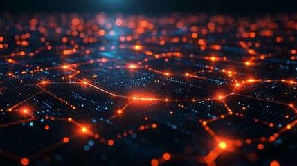 A blockchain network with a real-time monitoring system actively scanning for security vulnerabilities and threats. 490