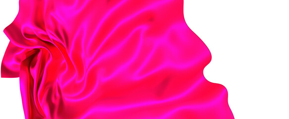 A wave of vibrant pink silk flowing and elegant