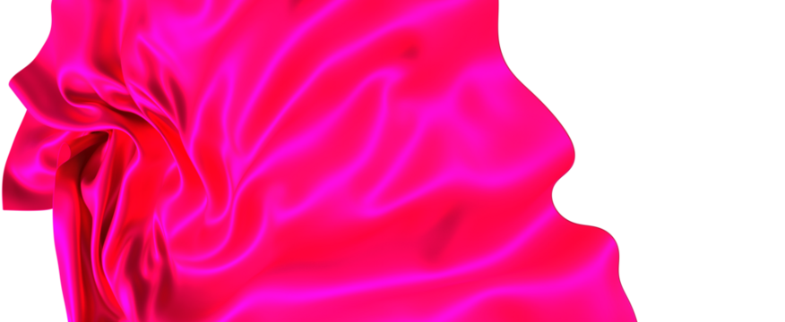 A wave of vibrant pink silk flowing and elegant