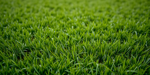 Fototapeta premium Texture of an even green lawn as a background