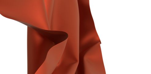 Abstract Orange Fabric Drape