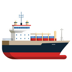 cargo ship in the sea
