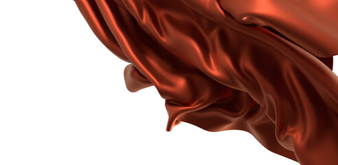 Abstract Copper Silk Drape