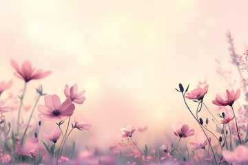 Fototapeta premium Closeup of beautiful nature pink flower with white background and copy space using as background natural plants landscape, ecology cover page concept