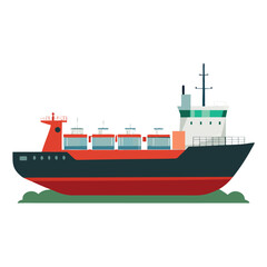 cargo ship in the sea