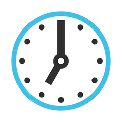 Clock Cartoon Illustration, Isolated on White Background, Clipart